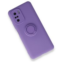 Newface Xiaomi Poco F3 Kılıf Viktor Yüzüklü Silikon - Mor