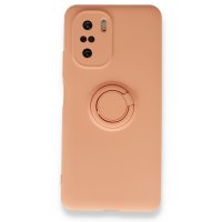 Newface Xiaomi Poco F3 Kılıf Viktor Yüzüklü Silikon - Pudra