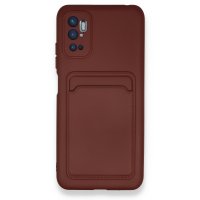 Newface Xiaomi Poco M3 Pro Kılıf Kelvin Kartvizitli Silikon - Bordo