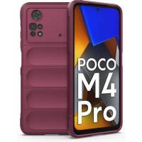 Newface Xiaomi Poco M4 Pro 4G Kılıf Optimum Silikon - Bordo