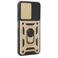 Newface Xiaomi Poco M4 Pro 4G Kılıf Pars Lens Yüzüklü Silikon - Gold