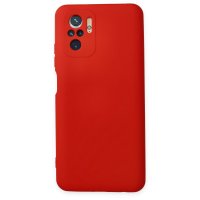 Newface Xiaomi Poco M5s Kılıf Nano içi Kadife Silikon - Kırmızı