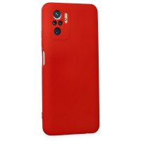 Newface Xiaomi Poco M5s Kılıf Nano içi Kadife Silikon - Kırmızı