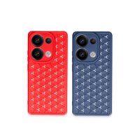 Newface Xiaomi Poco M6 Pro 4G Kılıf Petek Silikon Kapak - Kırmızı