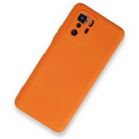 Newface Xiaomi Poco X3 GT Kılıf Nano içi Kadife Silikon - Turuncu