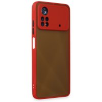Newface Xiaomi Poco X4 Pro 5G Kılıf Montreal Silikon Kapak - Kırmızı