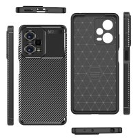 Newface Xiaomi Poco X5 5G Kılıf Auto Focus Karbon Kapak - Siyah