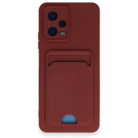 Newface Xiaomi Poco X5 5G Kılıf Kelvin Kartvizitli Silikon - Bordo