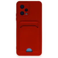 Newface Xiaomi Poco X5 5G Kılıf Kelvin Kartvizitli Silikon - Kırmızı
