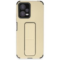 Newface Xiaomi Poco X5 5G Kılıf Mega Standlı Silikon - Gold