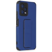 Newface Xiaomi Poco X5 5G Kılıf Mega Standlı Silikon - Mavi