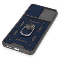 Newface Xiaomi Poco X5 5G Kılıf Pars Lens Yüzüklü Silikon - Lacivert