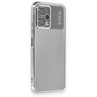 Newface Xiaomi Poco X5 5G Kılıf Razer Lensli Silikon - Gümüş