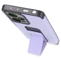 Newface Xiaomi Poco X5 Pro 5G Kılıf Mega Standlı Silikon - Lila