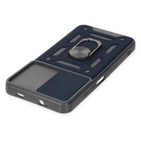 Newface Xiaomi Pocophone M3 Kılıf Pars Lens Yüzüklü Silikon - Lacivert