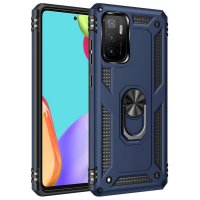 Newface Xiaomi Pocophone M3 Kılıf Sofya Yüzüklü Silikon Kapak - Lacivert