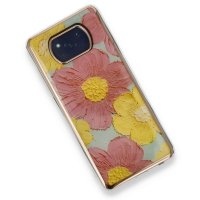 Newface Xiaomi Pocophone X3 Kılıf Çiçekli Silikon - Pembe