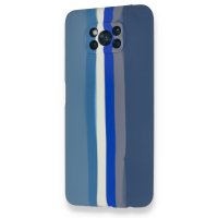 Newface Xiaomi Pocophone X3 Kılıf Ebruli Lansman Silikon - Mavi-Gri
