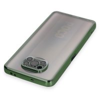 Newface Xiaomi Pocophone X3 Kılıf Razer Lensli Silikon - Yeşil