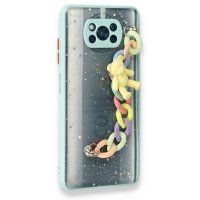 Newface Xiaomi Pocophone X3 Pro Kılıf Ayıcıklı Silikon - Yeşil