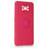 Newface Xiaomi Pocophone X3 Kılıf Viktor Yüzüklü Silikon - Pembe
