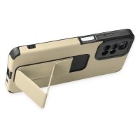 Newface Xiaomi Redmi 10 2022 Kılıf Mega Standlı Silikon - Gold