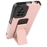 Newface Xiaomi Redmi 10 2022 Kılıf Mega Standlı Silikon - Pudra