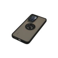 Newface Xiaomi Redmi 10 2022 Kılıf Montreal Yüzüklü Silikon Kapak - Siyah