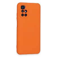 Newface Xiaomi Redmi 10 2022 Kılıf Nano içi Kadife Silikon - Turuncu