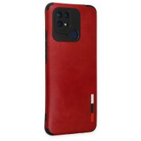 Newface Xiaomi Poco C40 Kılıf Loop Deri Silikon - Kırmızı