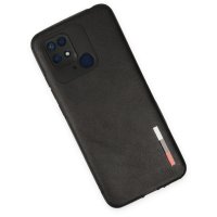 Newface Xiaomi Redmi 10C Kılıf Loop Deri Silikon - Siyah