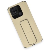 Newface Xiaomi Redmi 10C Kılıf Mega Standlı Silikon - Gold