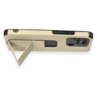 Newface Xiaomi Redmi 10C Kılıf Mega Standlı Silikon - Gold