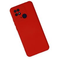Newface Xiaomi Redmi 10C Kılıf Nano içi Kadife Silikon - Kırmızı