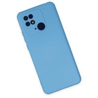 Newface Xiaomi Redmi 10C Kılıf Nano içi Kadife  Silikon - Mavi