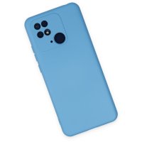 Newface Xiaomi Poco C40 Kılıf Nano içi Kadife Silikon - Mavi
