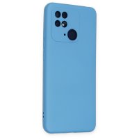 Newface Xiaomi Poco C40 Kılıf Nano içi Kadife Silikon - Mavi