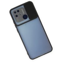 Newface Xiaomi Poco C40 Kılıf Palm Buzlu Kamera Sürgülü Silikon - Siyah