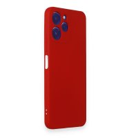 Newface Xiaomi Redmi 12 Kılıf Nano içi Kadife Silikon - Kırmızı