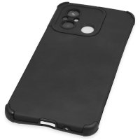Newface Xiaomi Redmi 12C Kılıf Loop Deri Silikon - Siyah