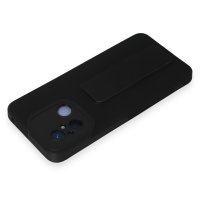 Newface Xiaomi Redmi 12C Kılıf Mega Standlı Silikon - Siyah
