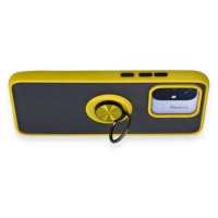 Newface Xiaomi Redmi 12C Kılıf Montreal Yüzüklü Silikon Kapak - Sarı