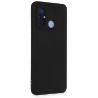 Newface Xiaomi Redmi 12C Kılıf Nano içi Kadife Silikon - Siyah