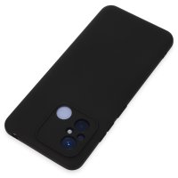 Newface Xiaomi Redmi 12C Kılıf Nano içi Kadife Silikon - Siyah