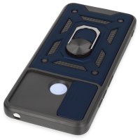 Newface Xiaomi Redmi 12C Kılıf Pars Lens Yüzüklü Silikon - Lacivert