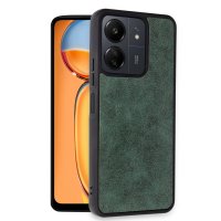 Newface Xiaomi Poco C65 Kılıf Aras Deri Kapak - Koyu Yeşil
