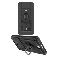 Newface Xiaomi Poco C65 Kılıf Zuma Kartvizitli Yüzüklü Silikon - Siyah