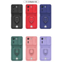 Newface Xiaomi Poco C65 Kılıf Zuma Kartvizitli Yüzüklü Silikon - Siyah