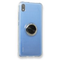 Newface Xiaomi Redmi 7A Kılıf Gros Yüzüklü Silikon - Siyah