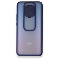 Newface Xiaomi Redmi 9 Kılıf Palm Buzlu Kamera Sürgülü Silikon - Lacivert